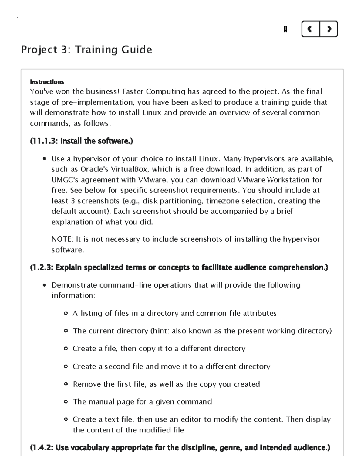 Project 3 Training Guide - Instruction - Project 3: Training Guide ...