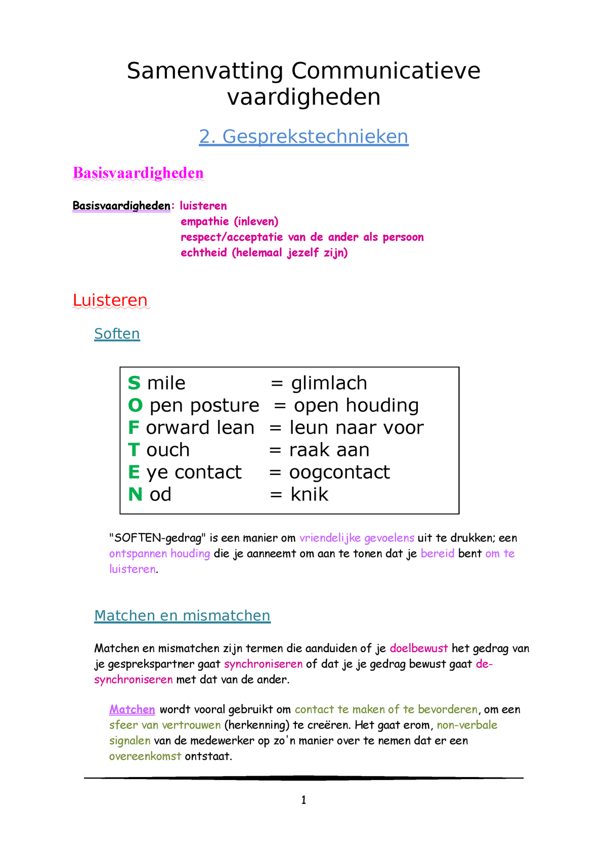 Samenvatting Cv Deel Gesprekstechnieken Samenvatting Communicatieve Vaardigheden 2 Studocu