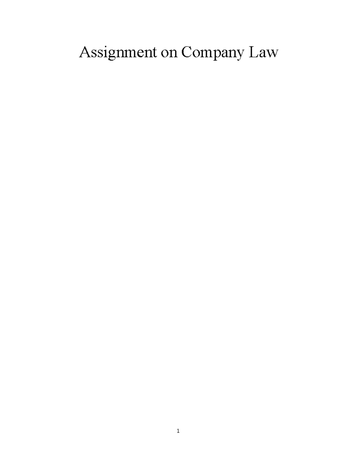 business law report assignment