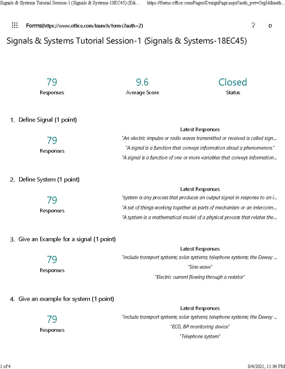 Signals systems tutorial session 1 signals systems 18ec45 edit