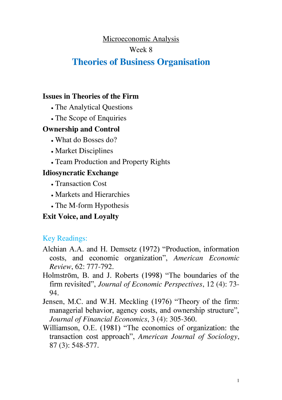 theories-of-business-organisation-microeconomic-analysis-week-8