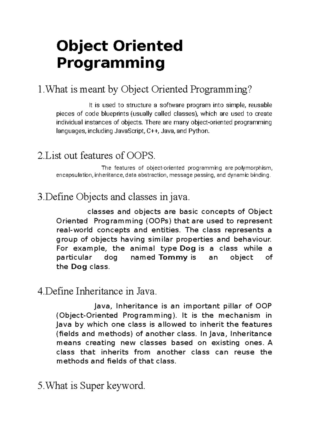 Object Oriented Programming - There are many object-oriented ...