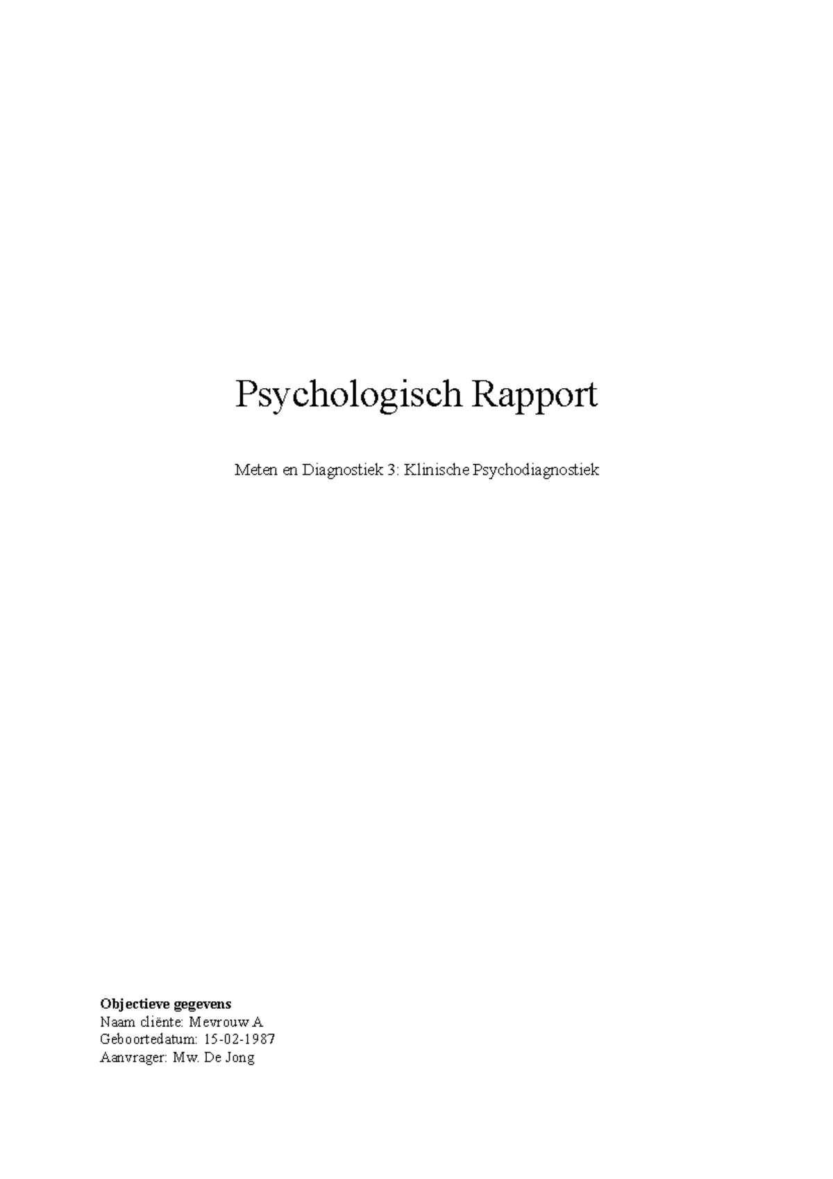 master thesis klinische psychologie