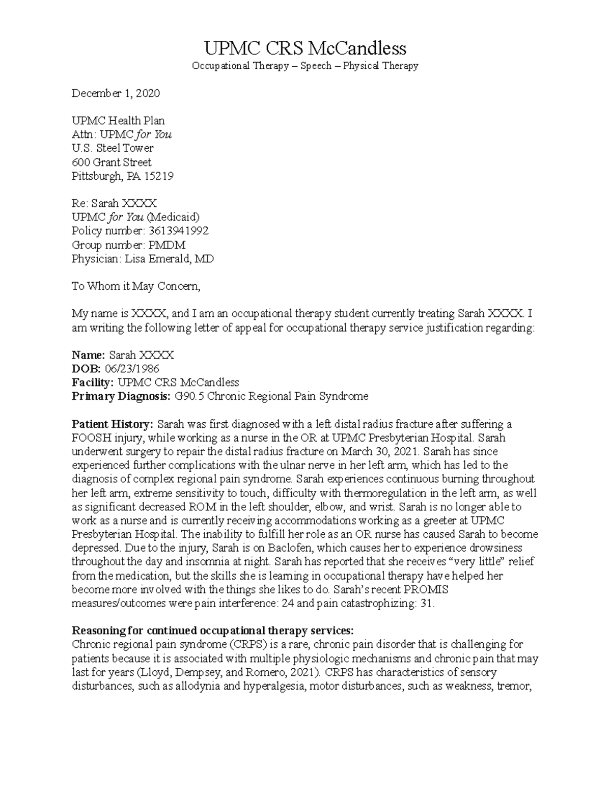 letter-of-appeal-assignment-upmc-crs-mccandless-occupational-therapy