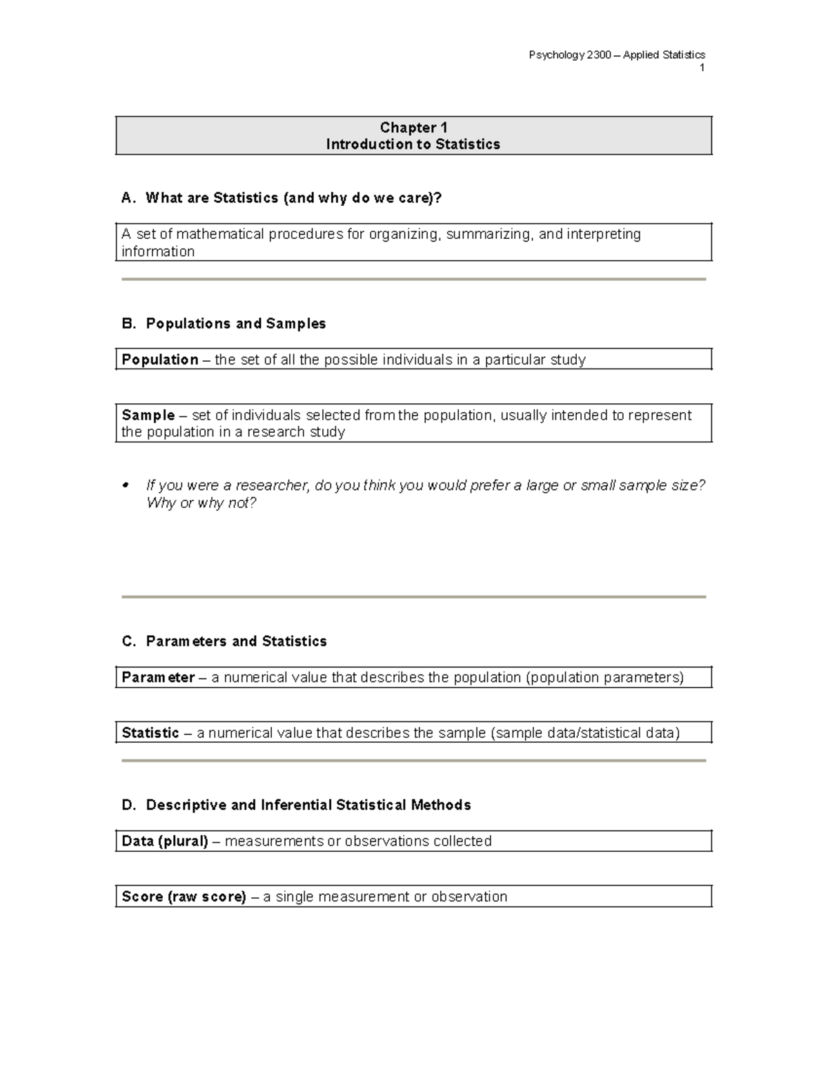 1.Introduction to Statistics - What are Statistics (and why do we care ...