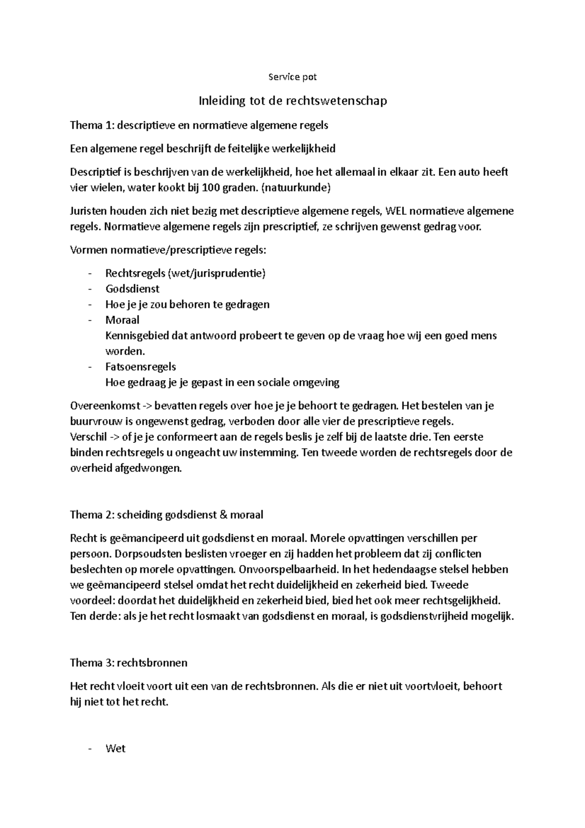 Hoorcollege 1 31 - Service Pot Inleiding Tot De Rechtswetenschap Thema ...