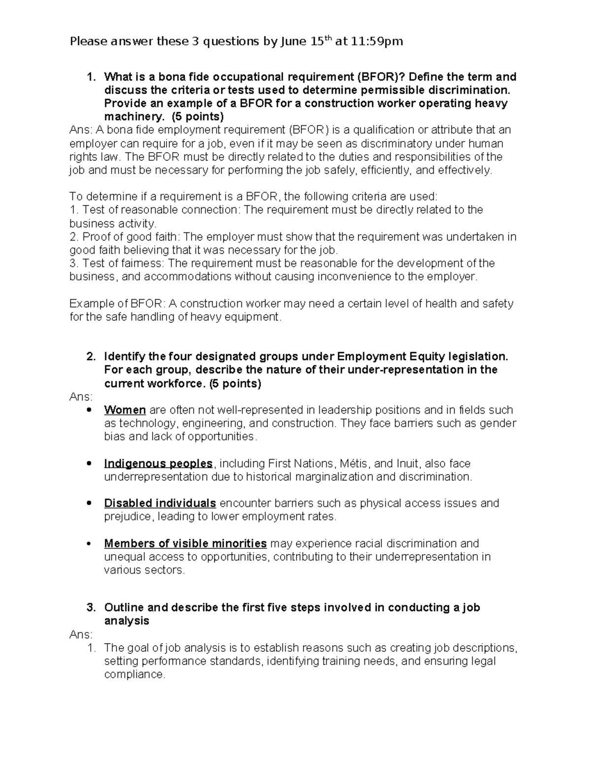 Assignment 3 HRM 2024 - human resource management - Please answer these ...