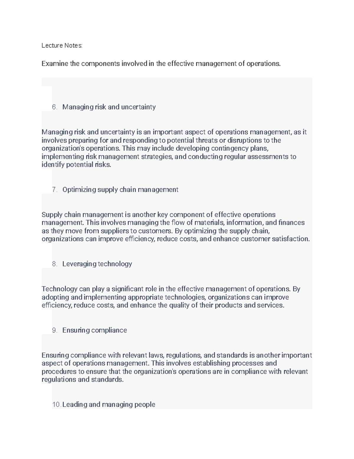 BUS 217 (9 pt 2 Schoolcraft Examine the components involved in the