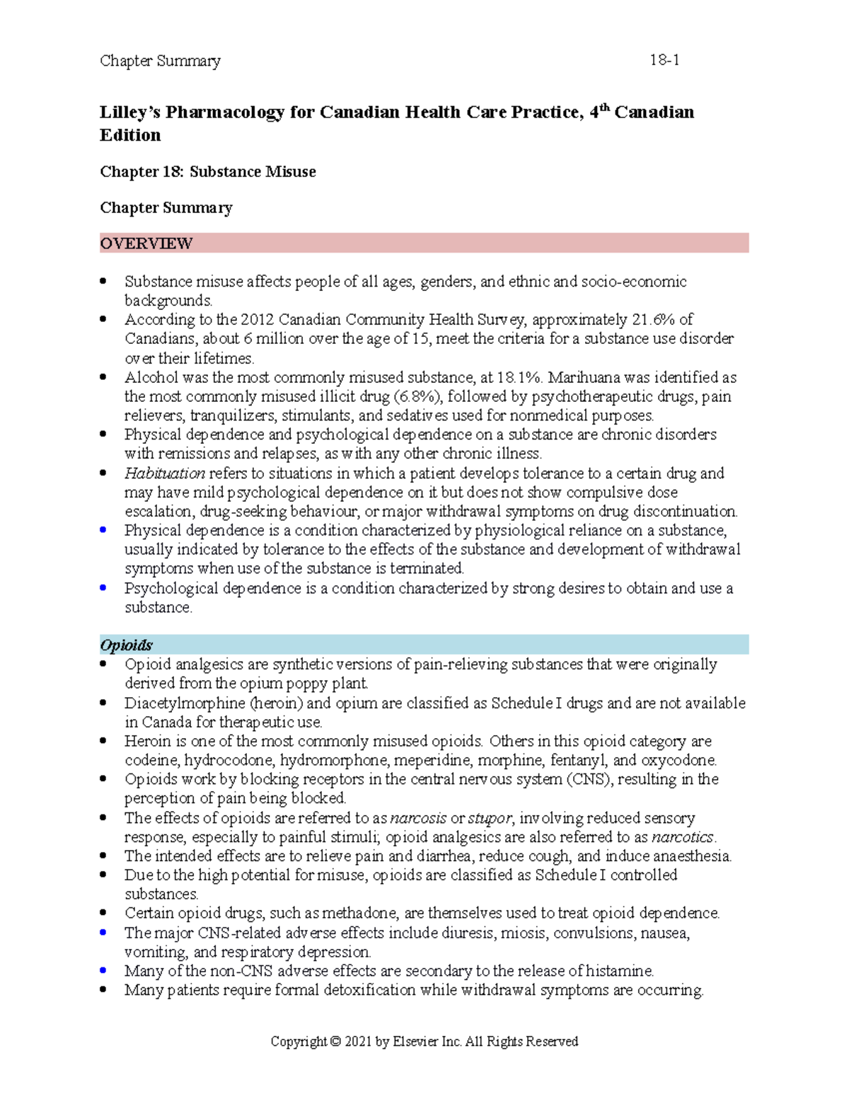 Chapter 018 - Lilley’s Pharmacology for Canadian Health Care Practice ...