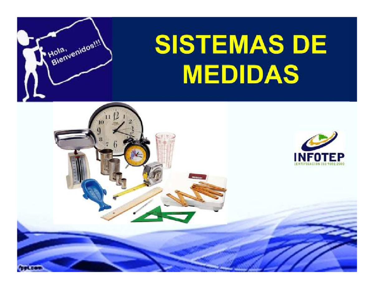 Unidades de medida - Curso de Infotep - “Más vale medir y remedir,que ...