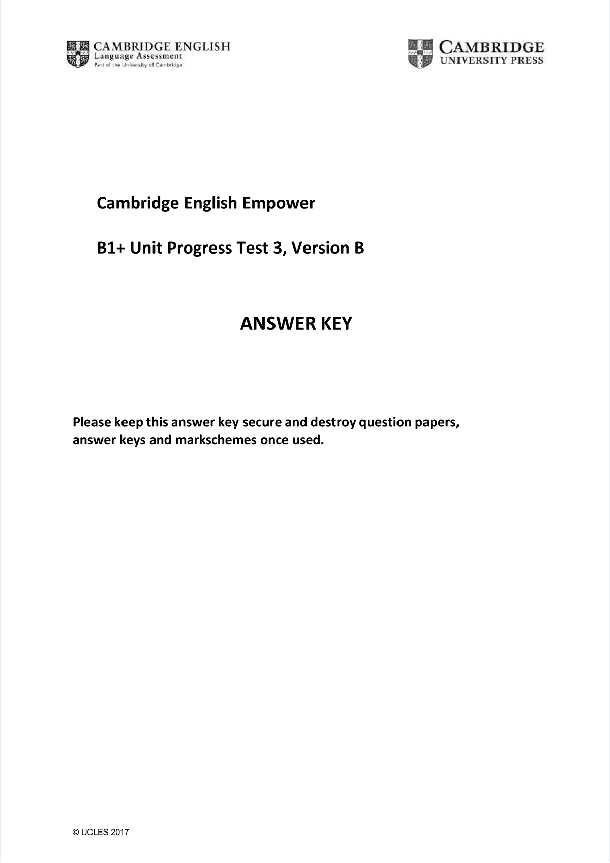 Pdf-cambridge-english-empower-b1-unit-progress-test-3-version-b ...