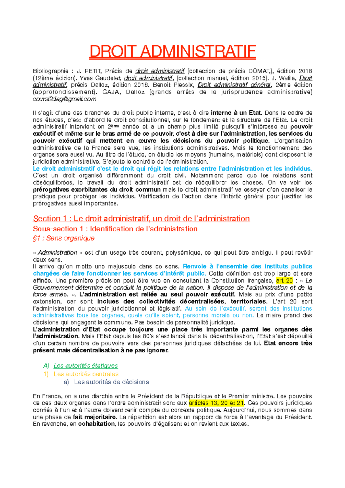 Droit Administratif Pages - DROIT ADMINISTRATIF Bibliographie : J ...