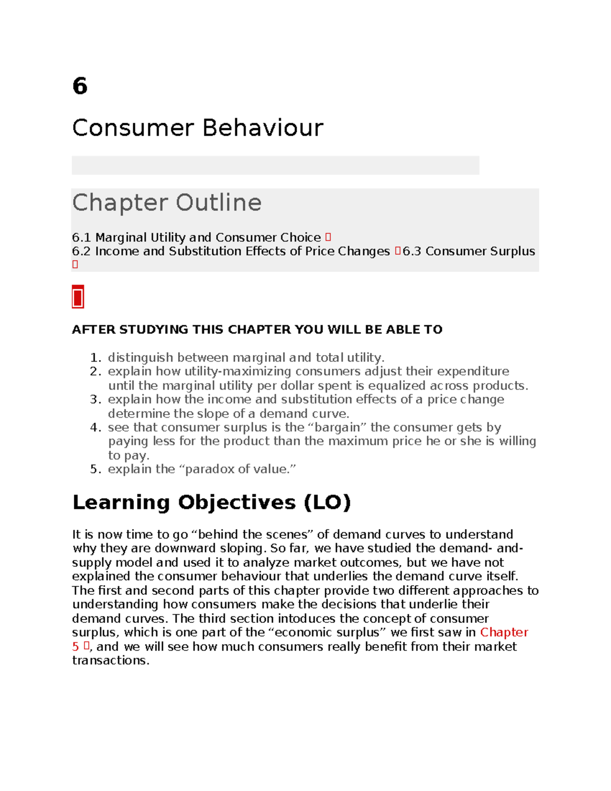 Chapter 6 - Consumer Behaviour - 6 Consumer Behaviour Chapter Outline 6 ...