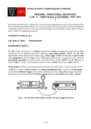 Lab Venturi Ff - Ip B' - MEE20003 FLUID MECHANICS 1 - FLOW THROUGH A ...