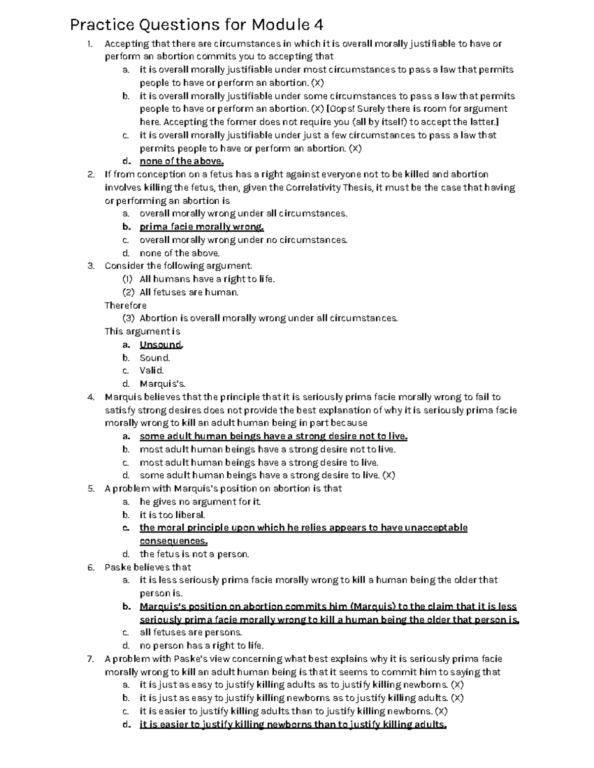 PHI 121-02 Module 4 Practice Quiz - Practice Questions for Module 4 ...