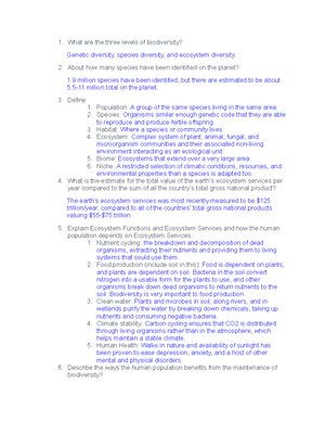 ENVS 110 Exam 2 Study Guide - Population Growth Compare And Contrast ...