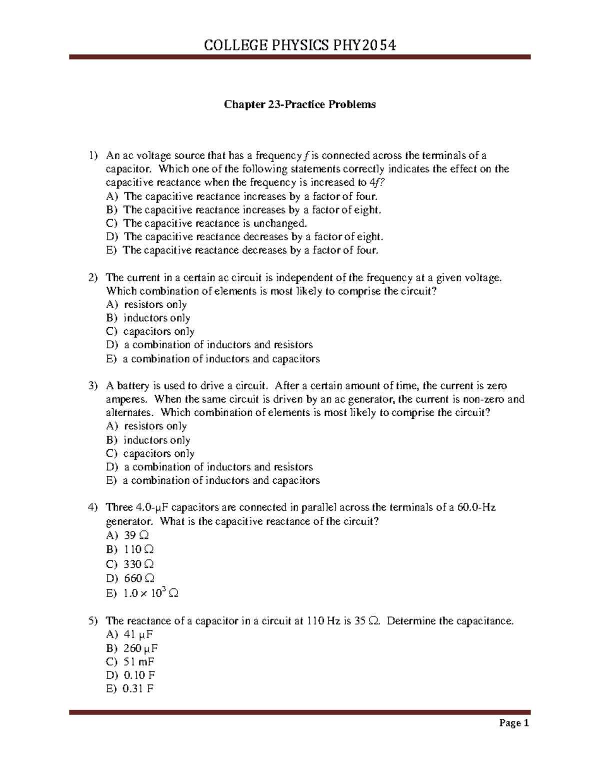 Chapter+23-Practice+Problems - Chapter 23-Practice Problems An ac ...