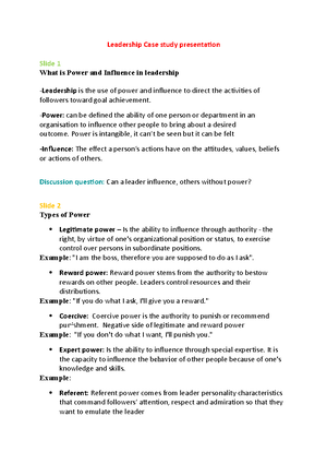 A2: Leadership Research and Critical Reflection - BUSM4188 - RMIT ...
