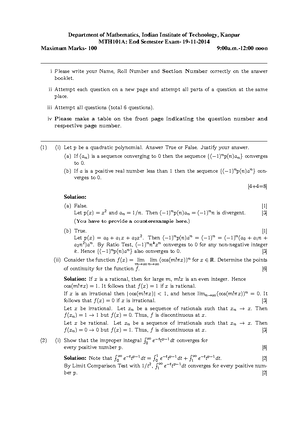 Tutorial-2 - Tutorial Problems - Tutorial 2 (ESO 201A/202) Determine ...