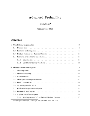 Mynotes - Advanced Probability course, martingales, etc.