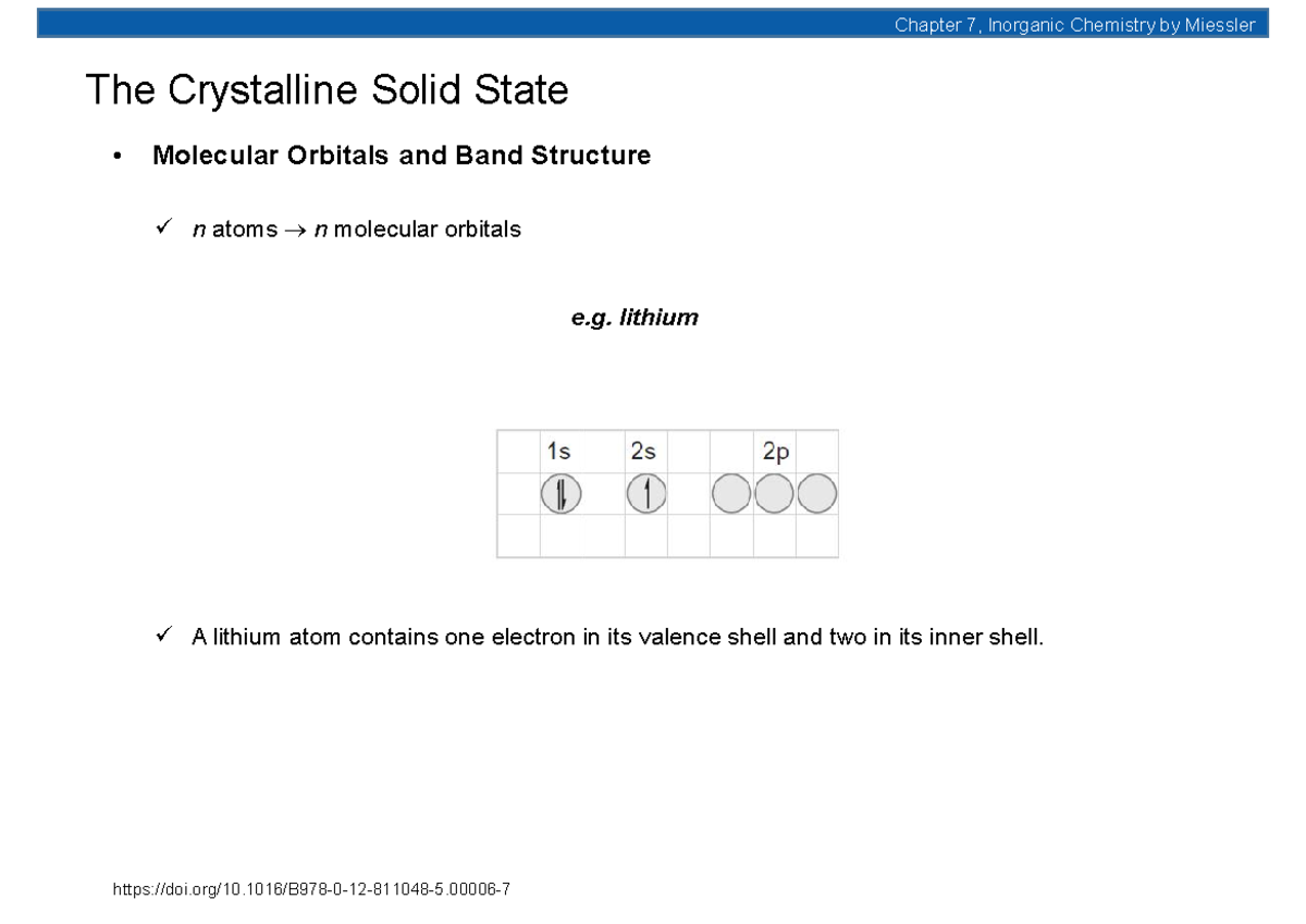 Lecture Week 12 revised - ü n atoms ® n molecular orbitals • Molecular ...
