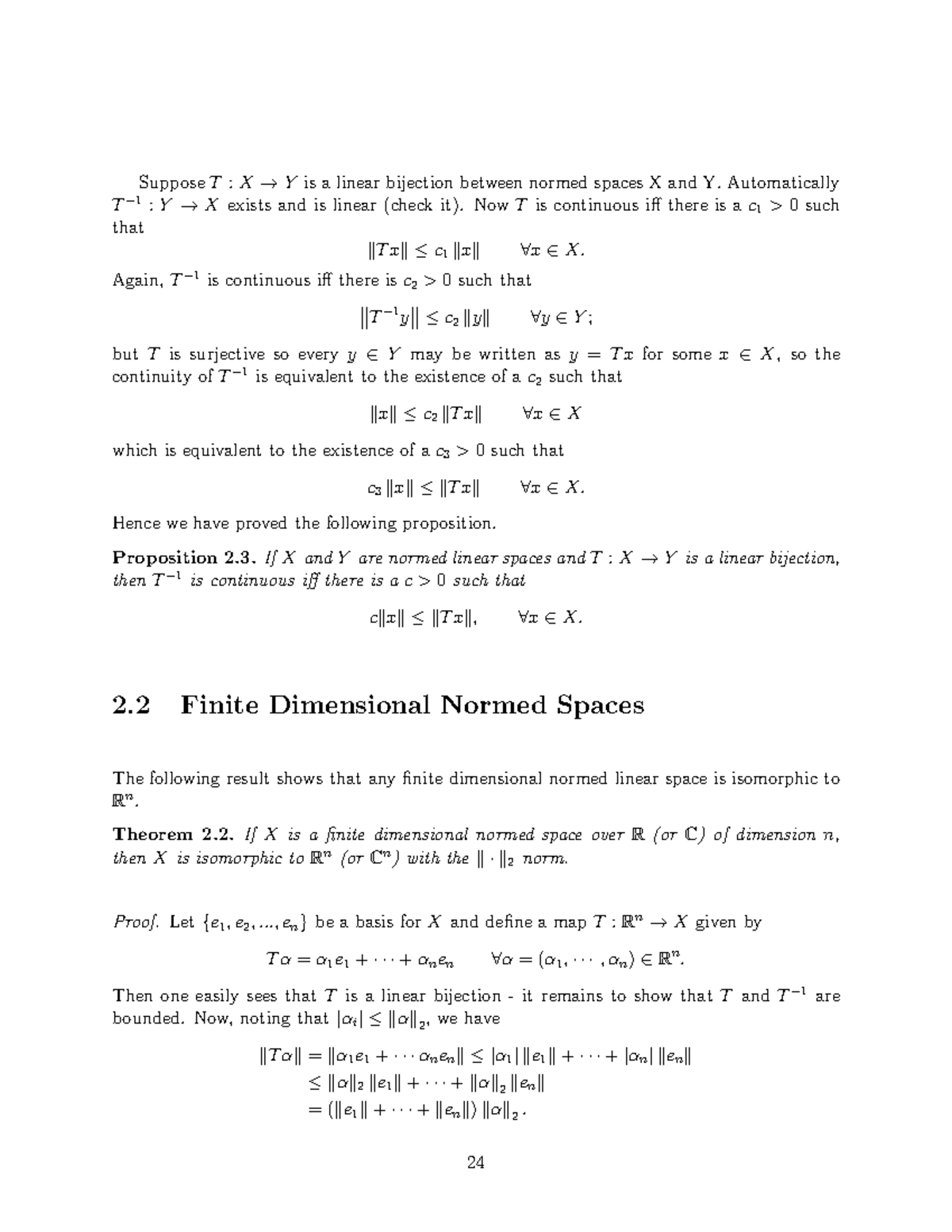 Lecture Notes13 Suppose T X → Y is a linear bijection between normed spaces X and Y. Studocu