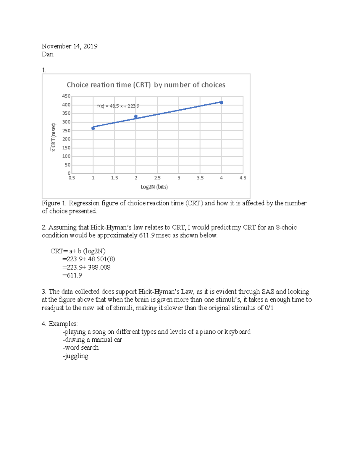 KINE 3020- Lab 7 - Lab within the provided manual, number should stay ...