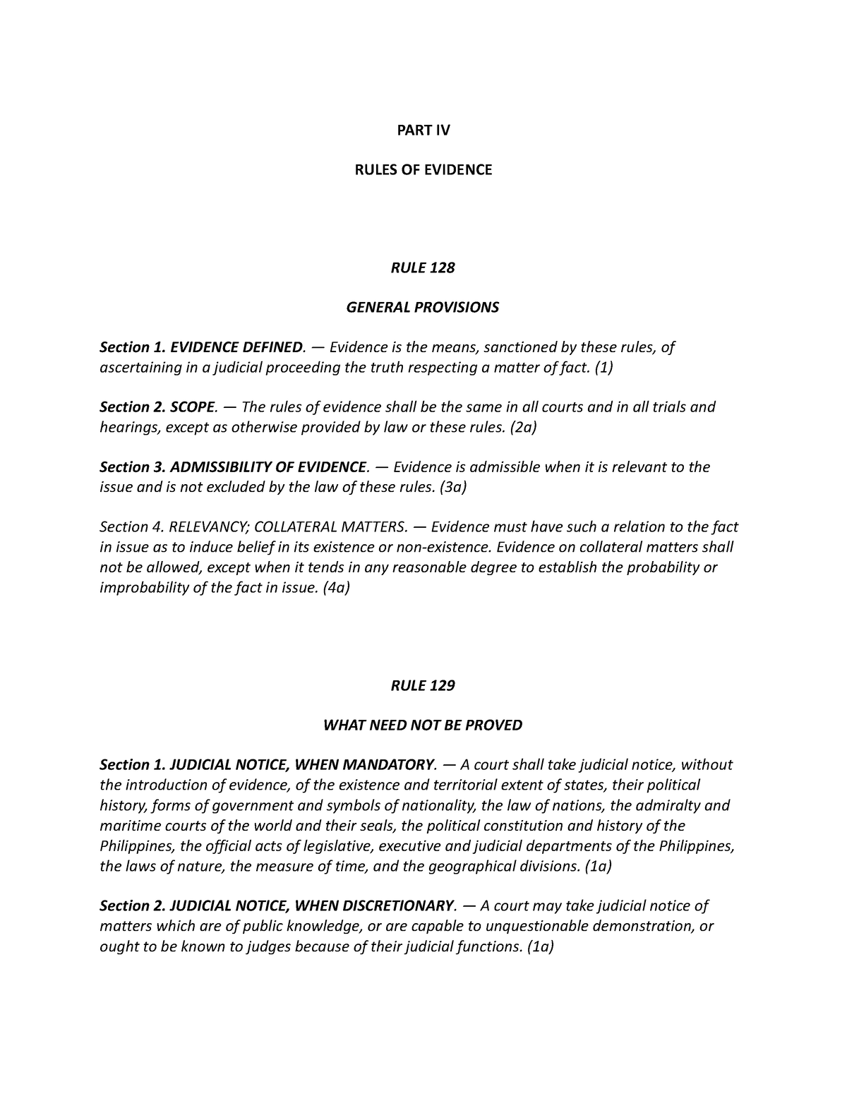 rules-128-130-part-iv-rules-of-evidence-rule-128-general-provisions