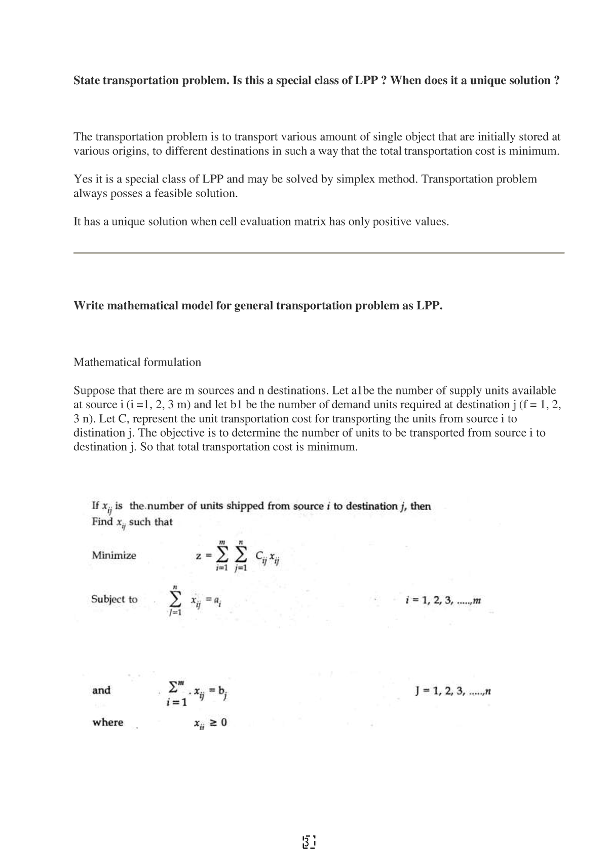 Transportation And Assignment Model Notes - State Transportation ...