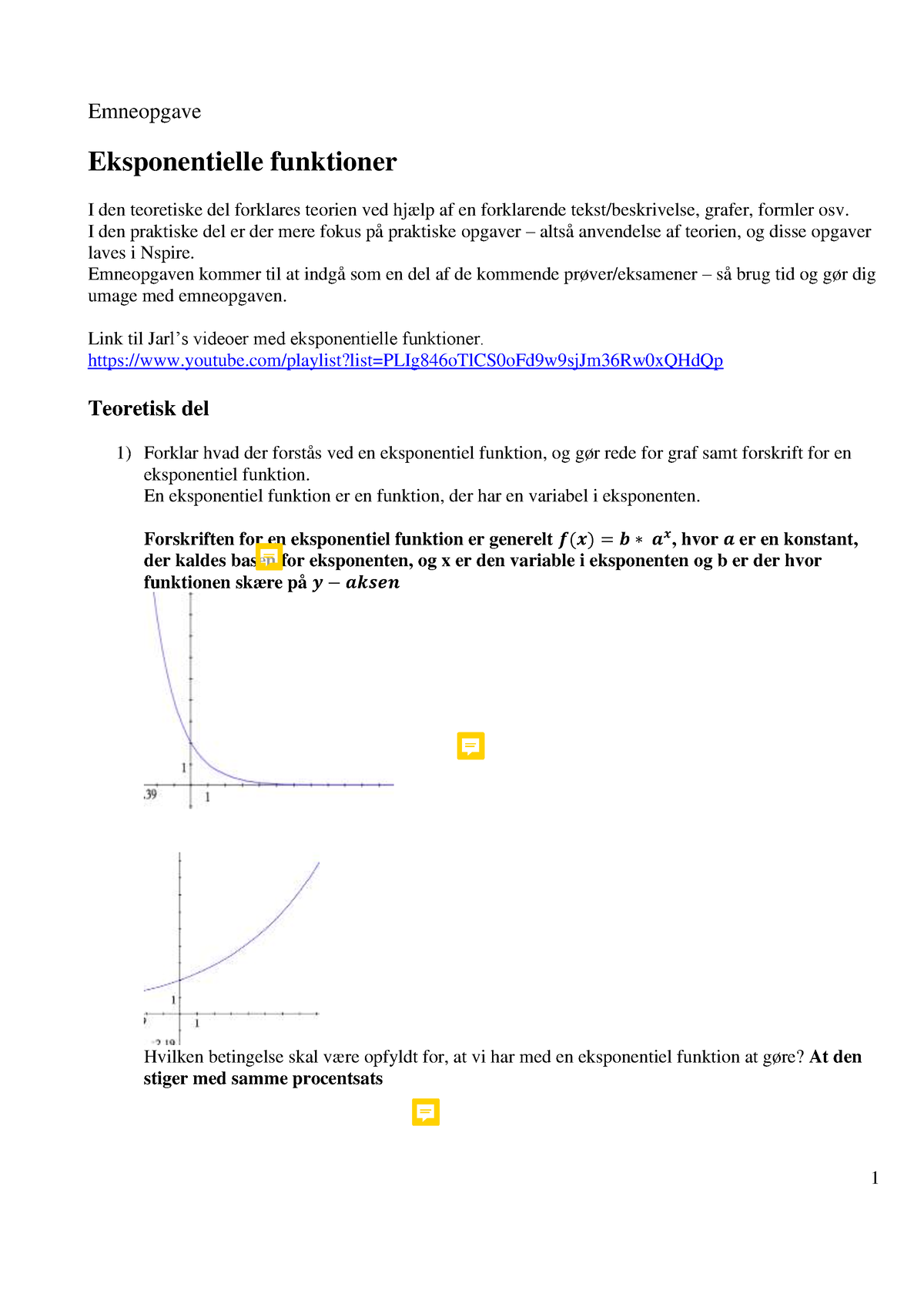 2. Emneopgave Eksponentielle Funktioner Mathias - Emneopgave ...