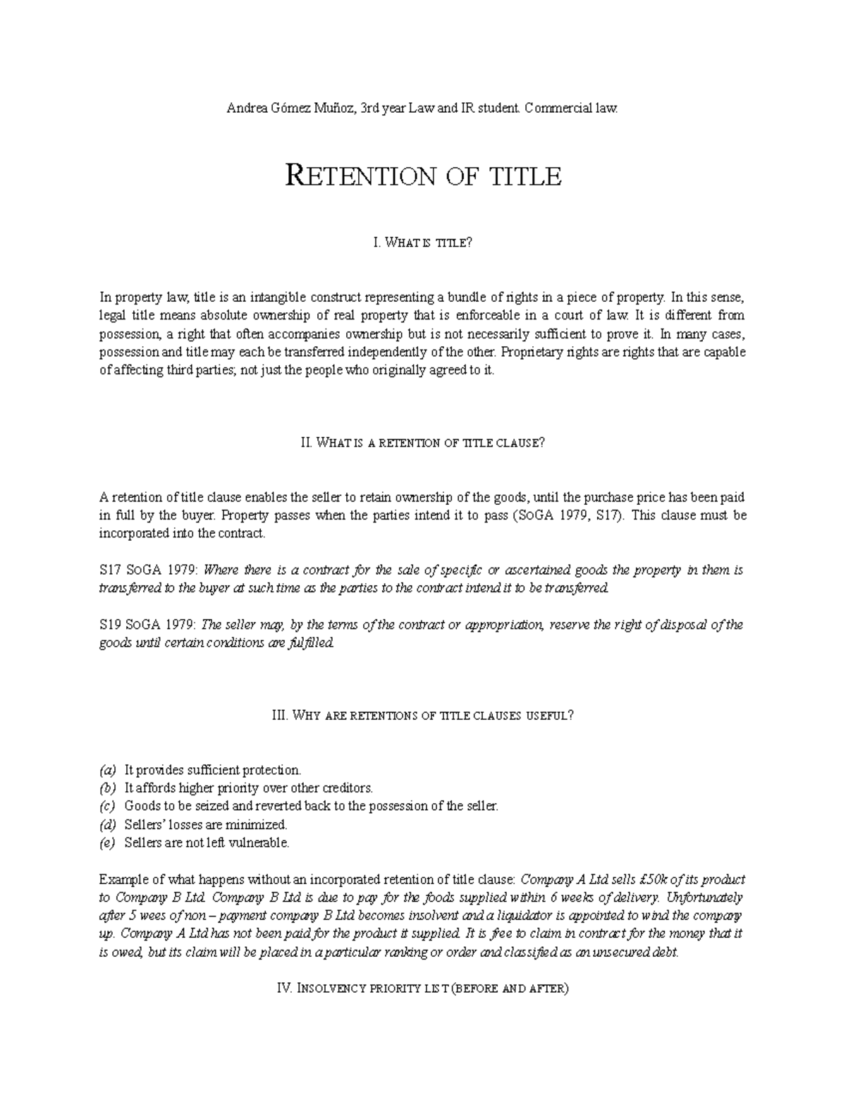 retention of title clause