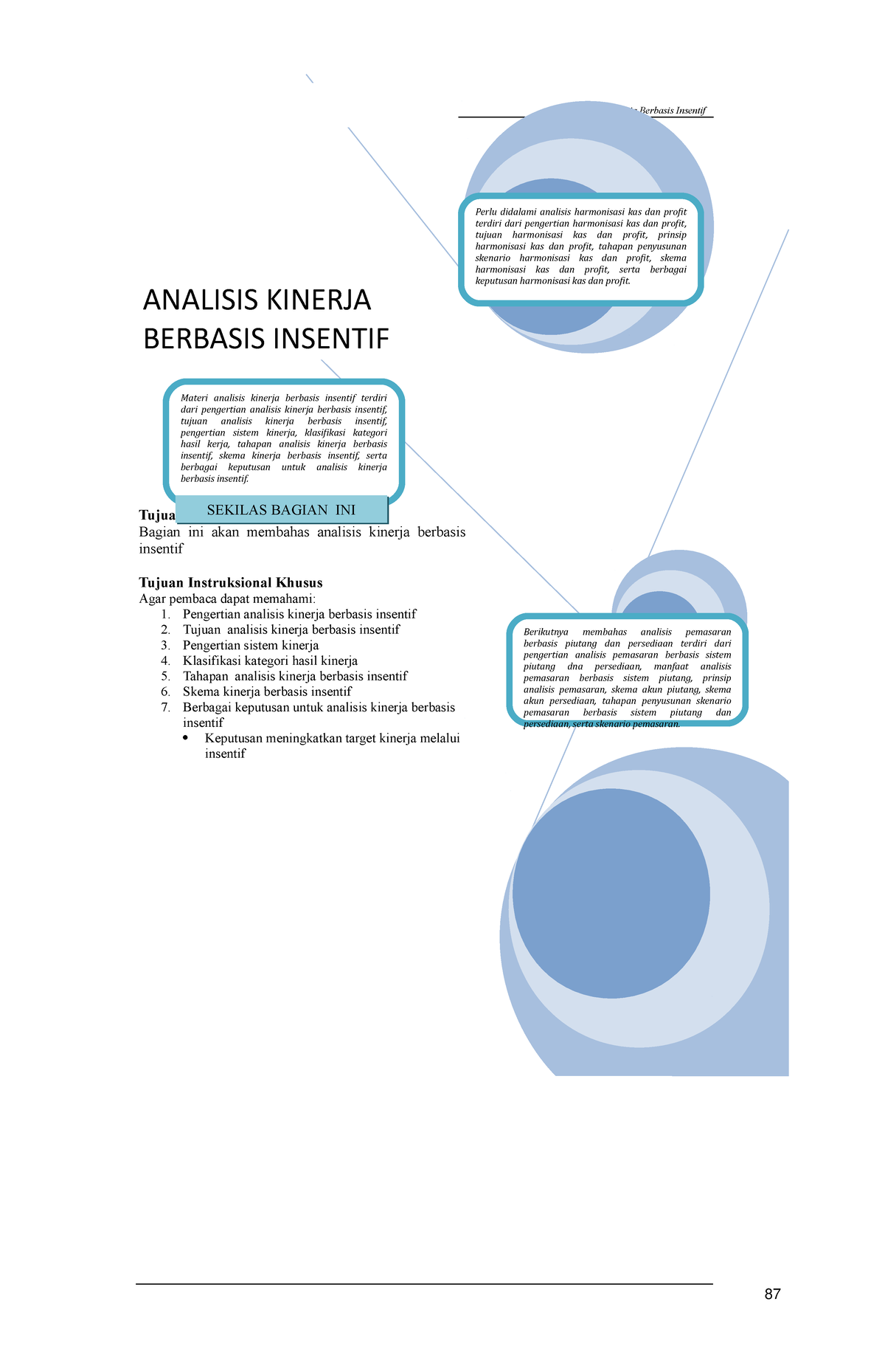 Analisa Kinerja Perusahaan Analisis Kinerja Berbasis Insentif Tujuan Instruksional Umum Bagian Ini Studocu