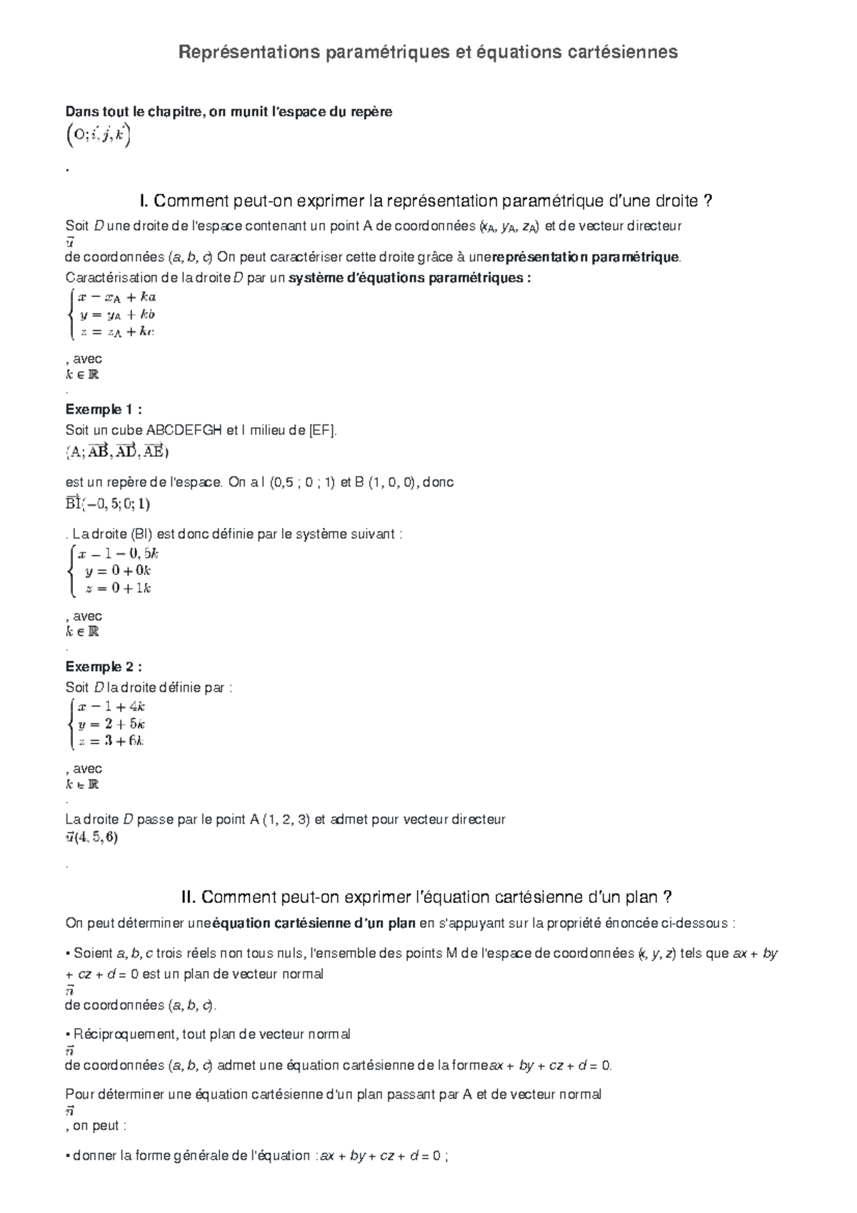 Trouver L'équation Cartésienne D'une Droite Avec Deux Points