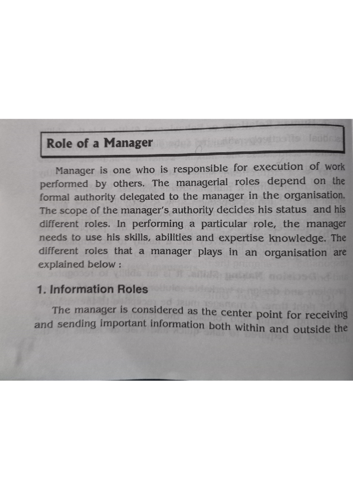 ROLE OF Managers - Roles- Informational, Interpersonal And Decisional ...