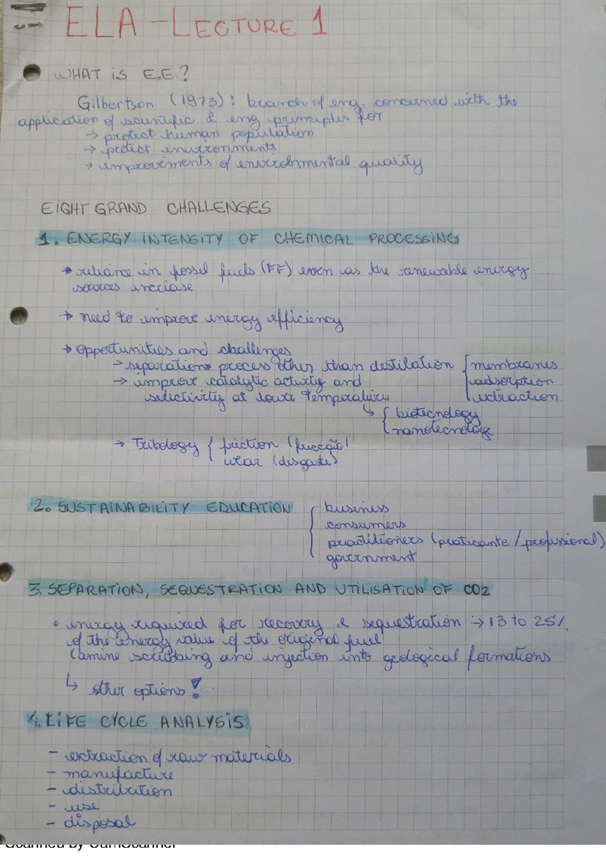 Environmental Engineering And Life Cycle Analysis Summary Summary Summary Lecture 1 5 Complete Lt Te Gt Ob Cc Of Qd Hb3 Pri Dcess Dl Scanned By Studocu