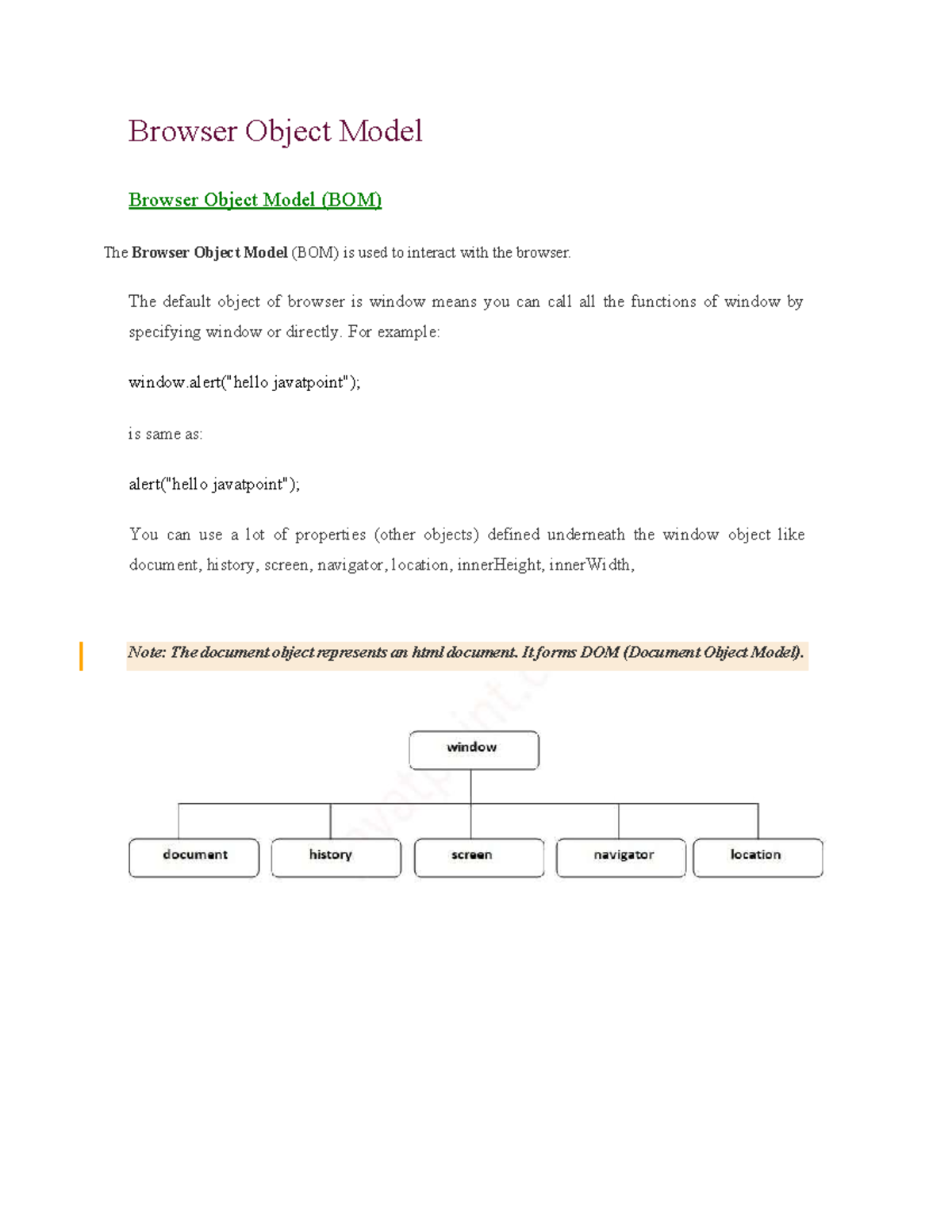 Js browser objects - Browser Object Model Browser Object Model (BOM ...