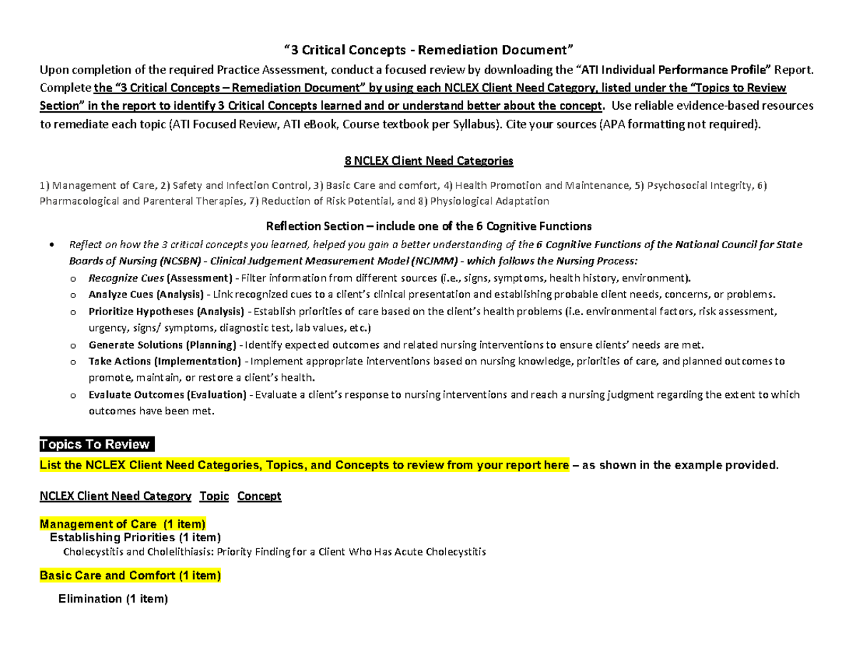 CConcepts A - CONCEPTS - “3 Critical Concepts - Remediation Document ...