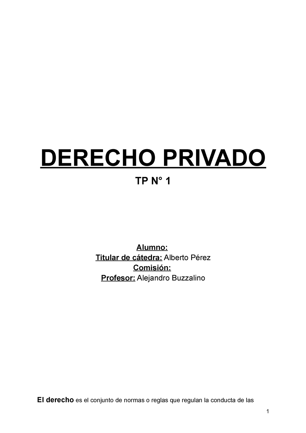 TP 1 - Introduccion A Principios Generales Del Derecho Privado - CBC ...