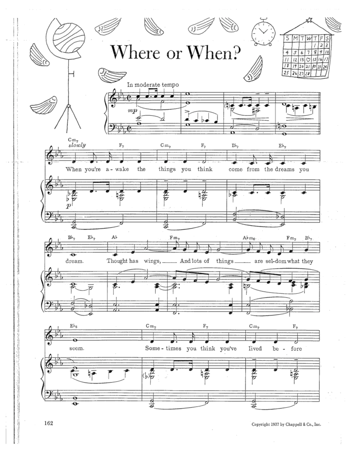Where or When acc sheet music - Intro 1 - Studocu