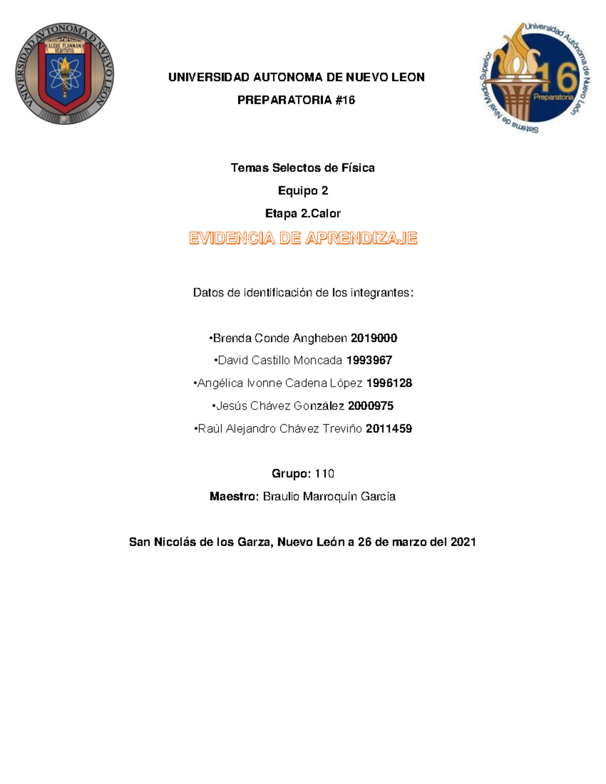 Equipo 2 EV2 TSF - UNIVERSIDAD AUTONOMA DE NUEVO LEON PREPARATORIA ...