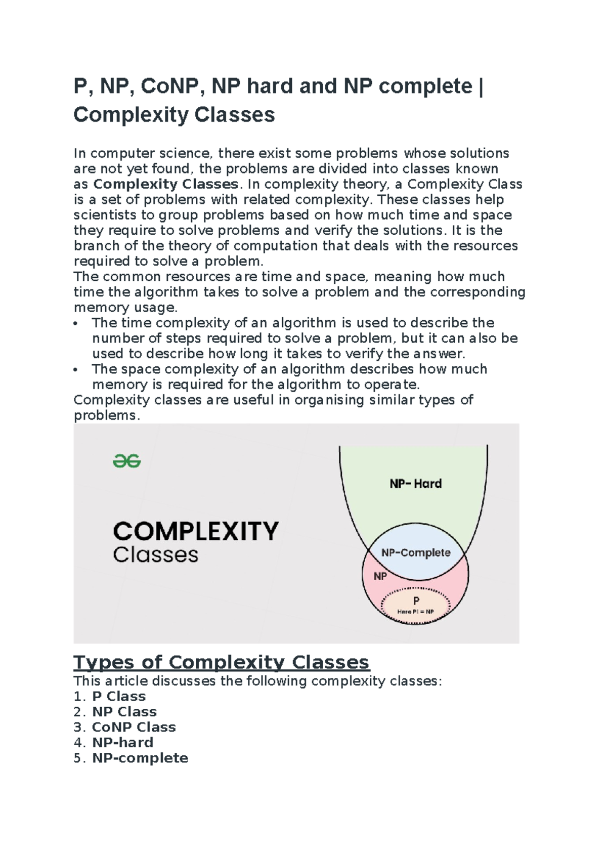 P,NP,NP hard, NP complete - P, NP, CoNP, NP hard and NP complete ...