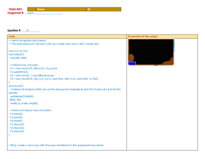 COSC 123 Code Notes - COSC 123 Common Rules in Java: · Java is a case ...
