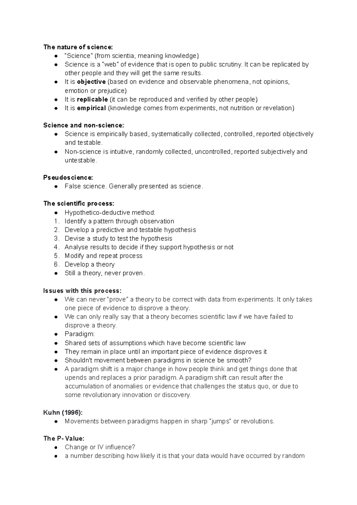 Research Methods 2 - my aqa psychology revision notes - The nature of ...