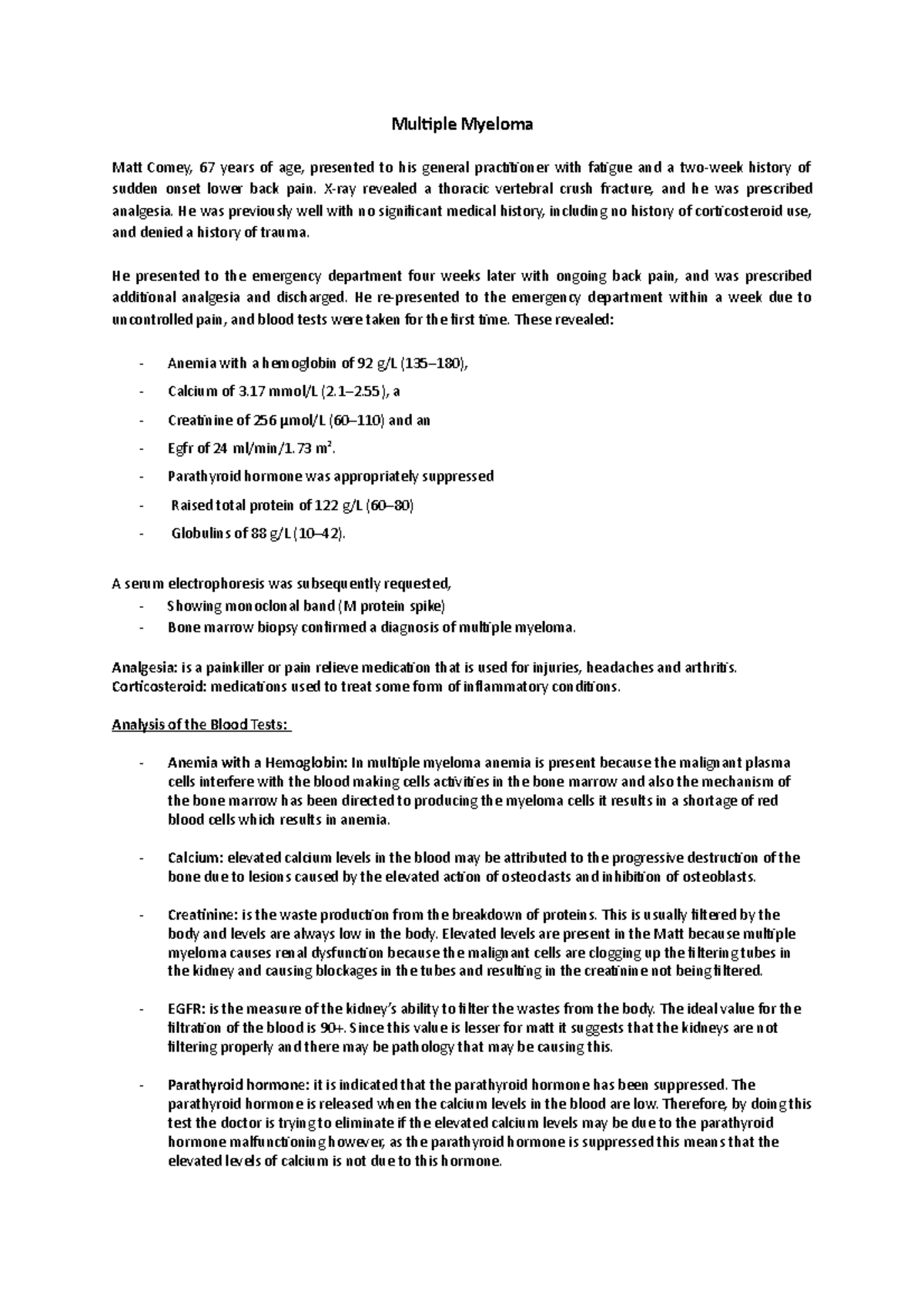 multiple myeloma case study