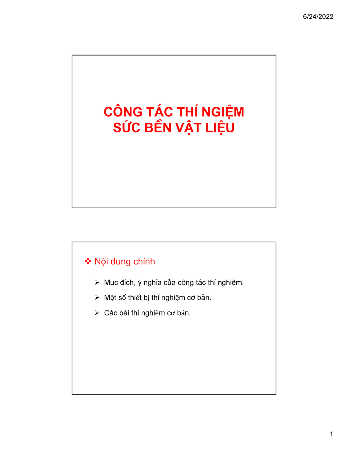 Huong Dan Thi Nghiem SBVL - Néi Dung ChÝnh C¤NG T ̧C THÝ NGIÖM Môc ®Ých ...