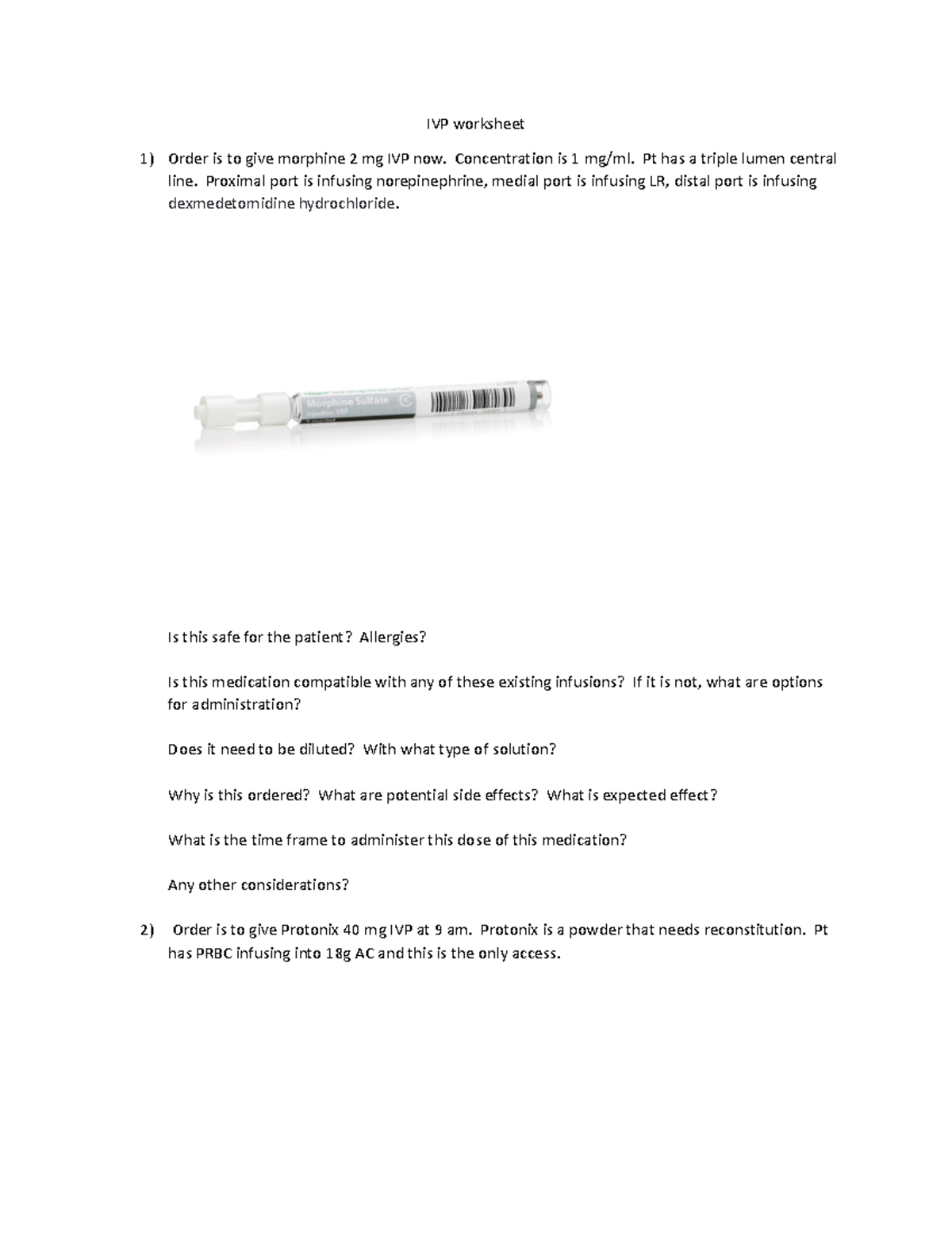 Ivp worksheet ivp nurs 335 brg school of nursing studocu