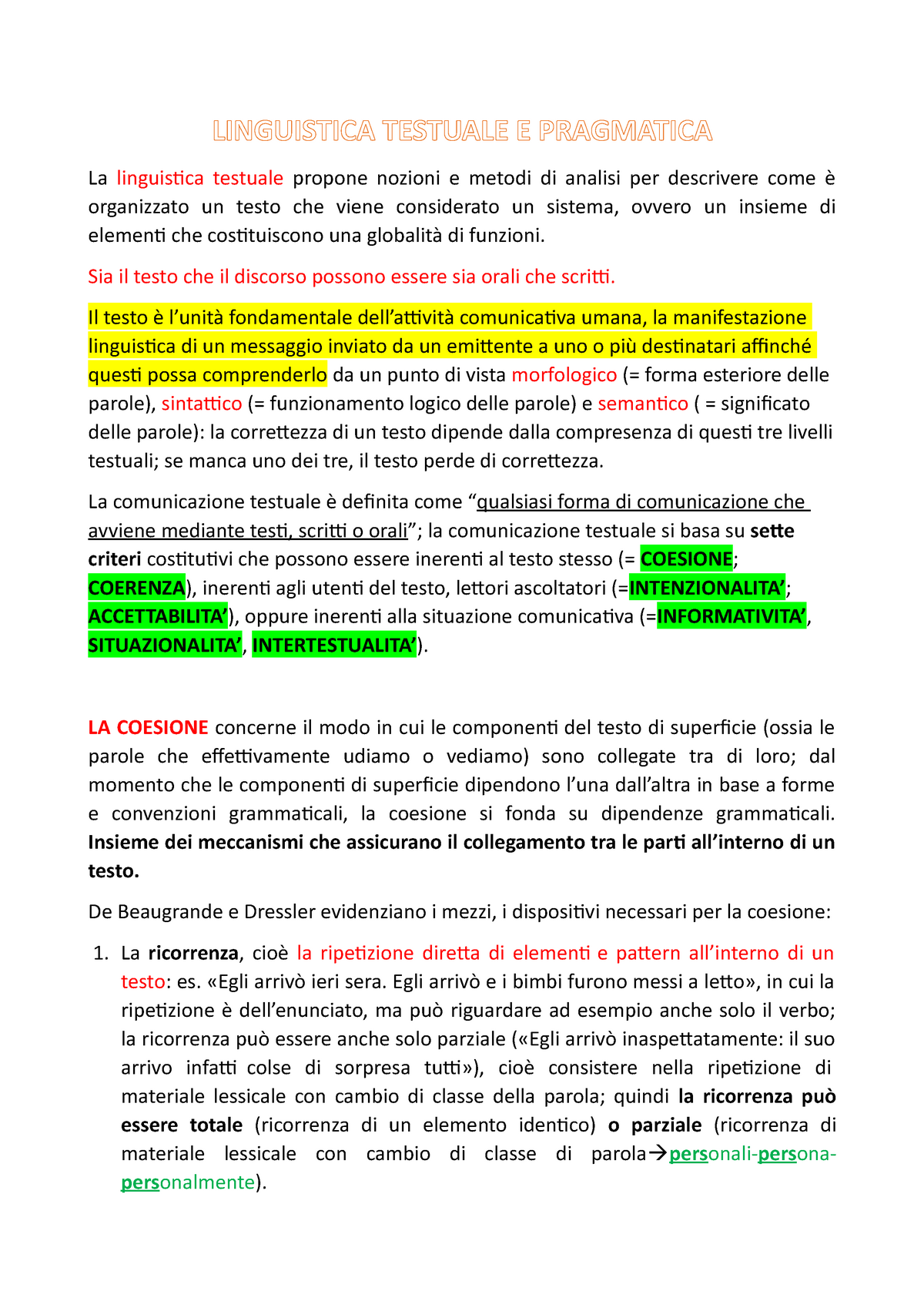 Esonero Linguistica Testuale E Pragmatica Linguistica Testuale E Pragmatica La Linguistica 2906