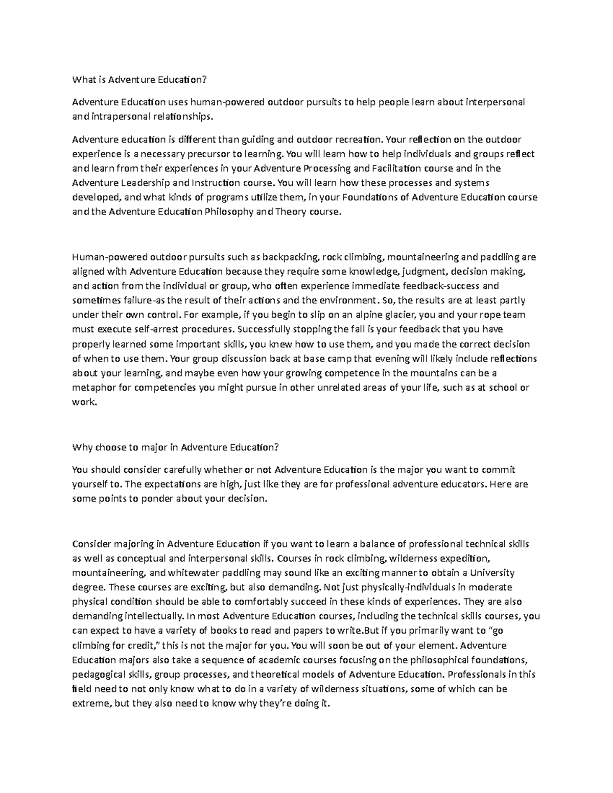 Adventure%20 Education - What is Adventure Education? Adventure ...