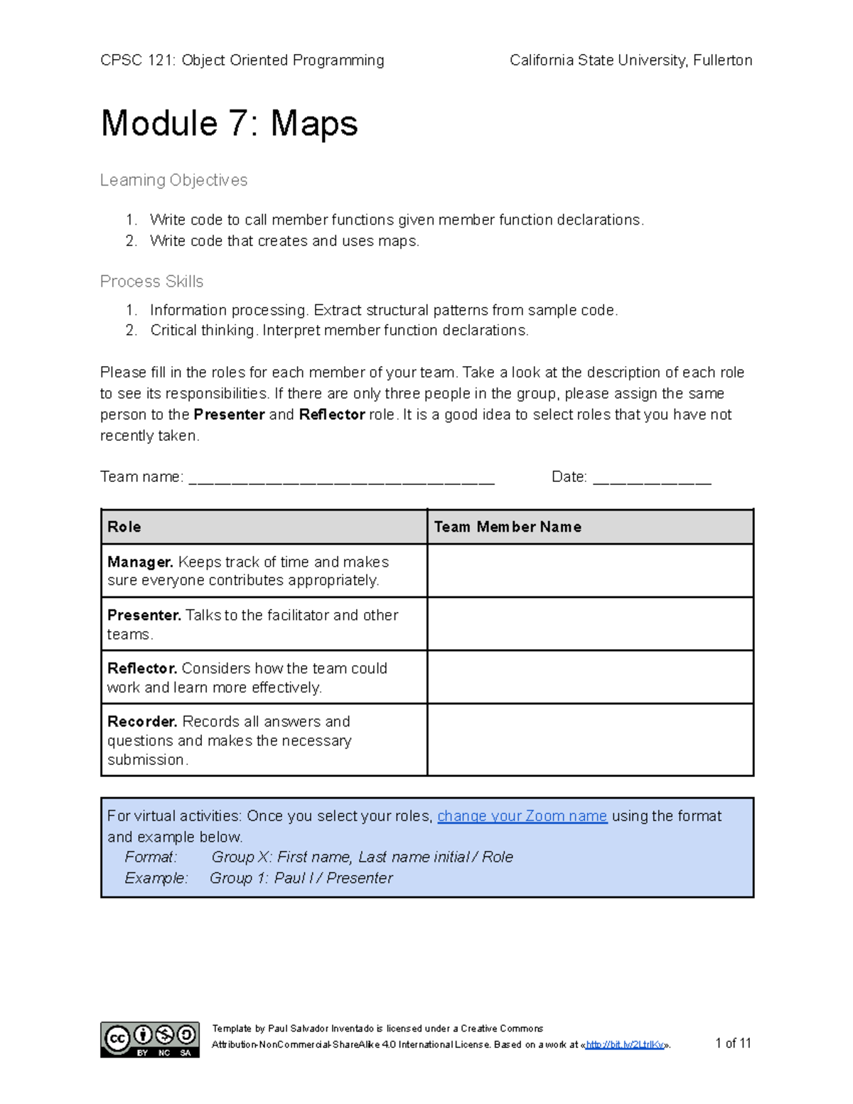 Module 7 Map - Module 7: Maps Learning Objectives Write code to call ...