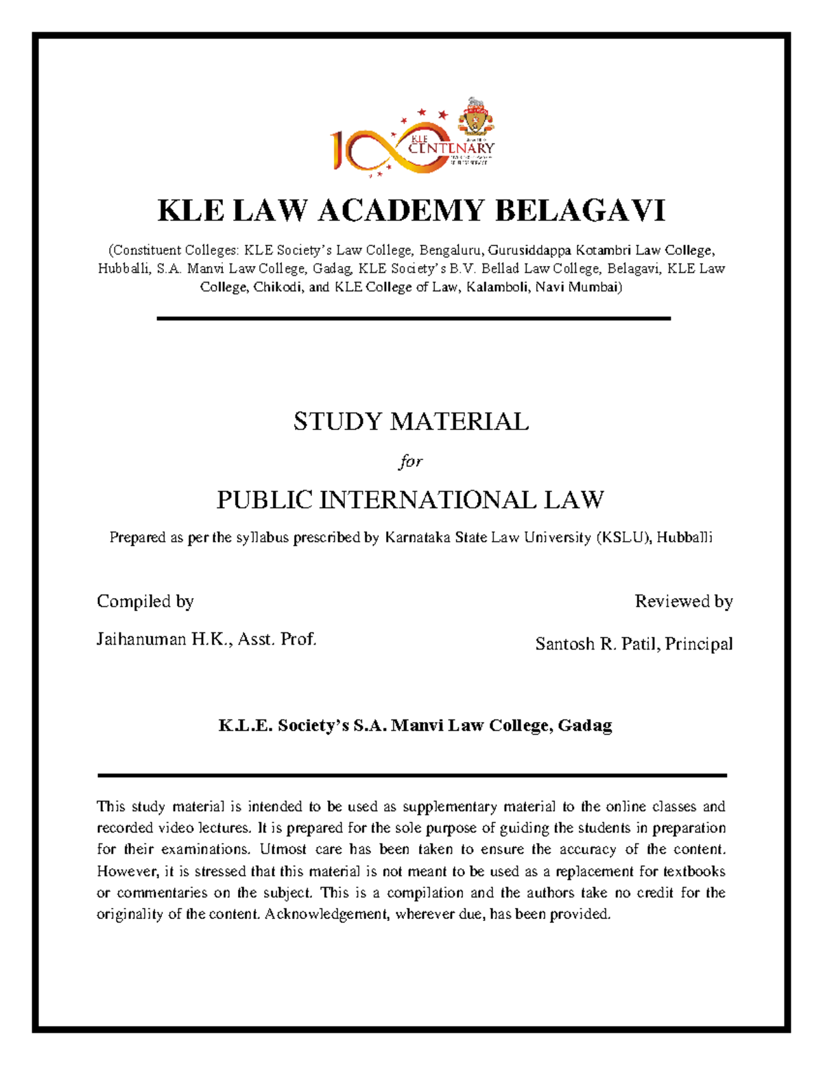 20public-international-law Notes A Guide - Banking Law - KSLU - Studocu